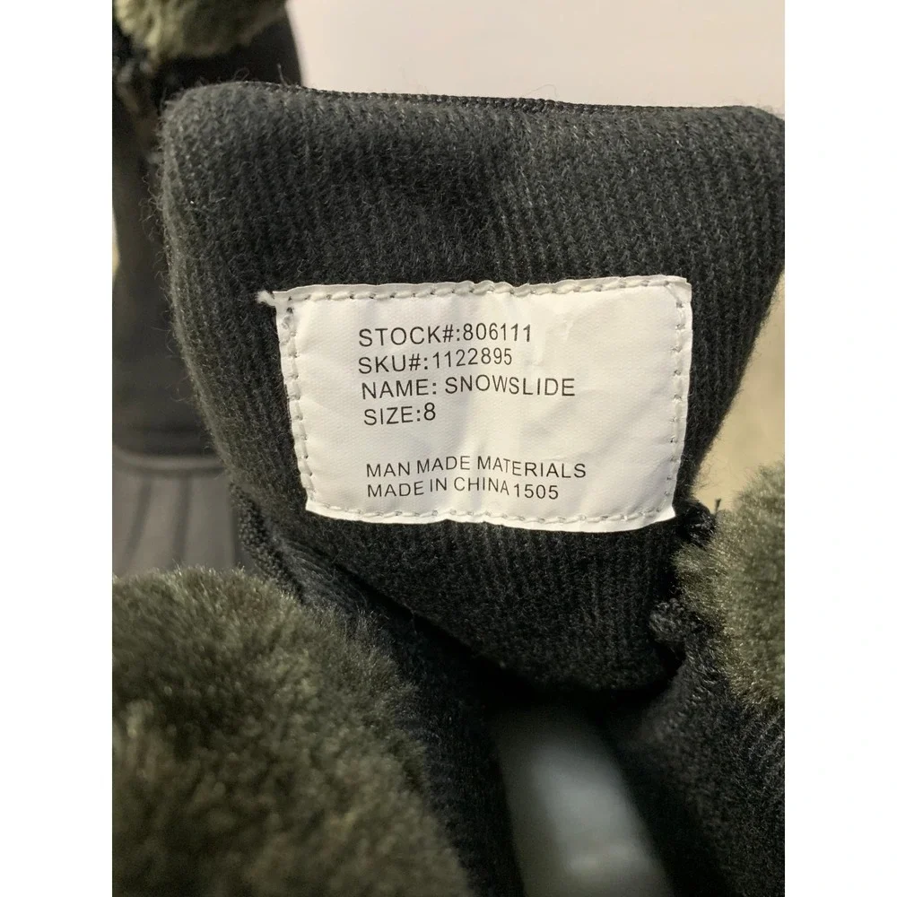 Itasca Snowslide Winter Boots 3M Thinsulate Waterproof Warm Black Fur Shoes 8